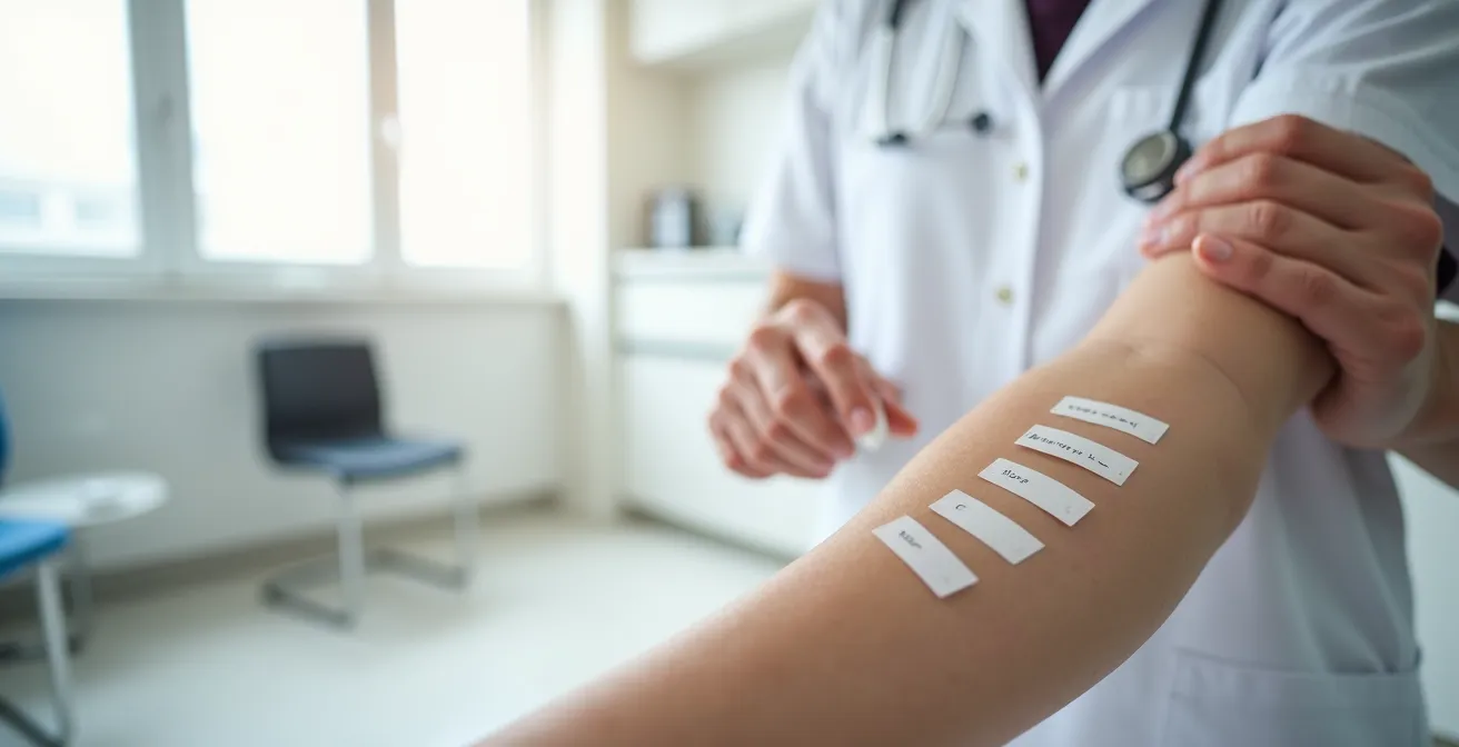 Epikutantest beim Hautarzt zur Bestimmung von Metallallergien