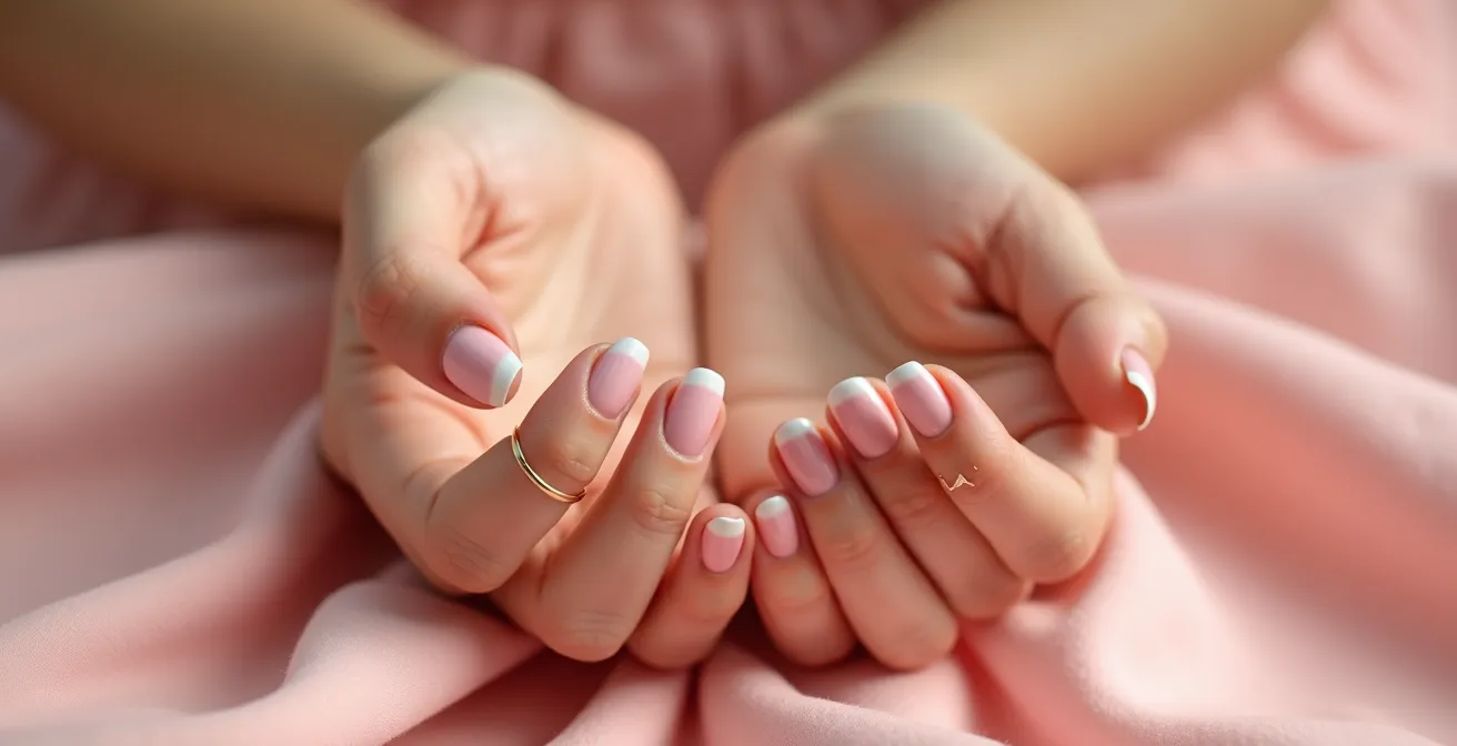 Elegante Hände mit sanftem Babyboomer-Farbverlauf