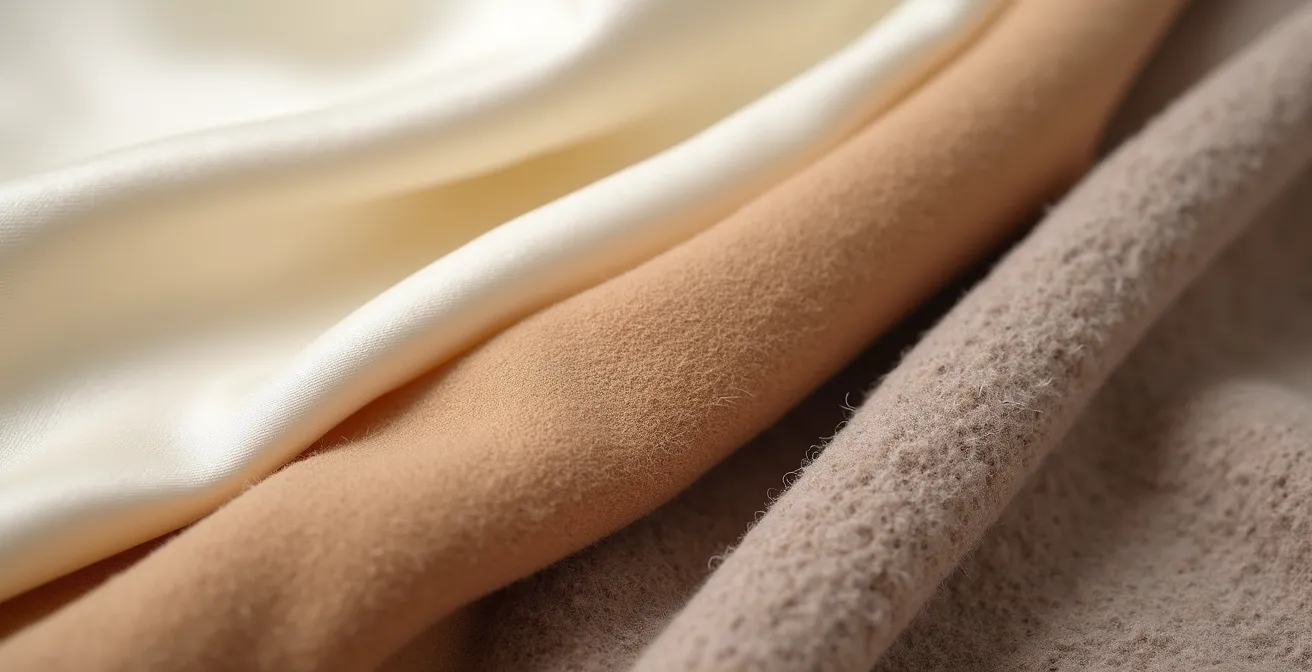 Monochromer Layering-Look in verschiedenen Beigetönen