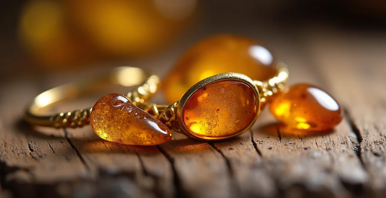 Detailaufnahme von handgefertigtem Schmuck aus deutscher Handwerkstradition