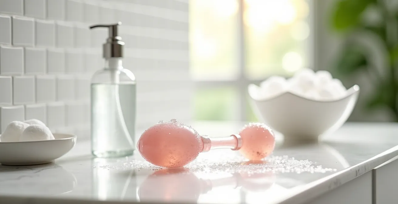 Kryotherapie für zu Hause mit Eisroller und Thermalwasser