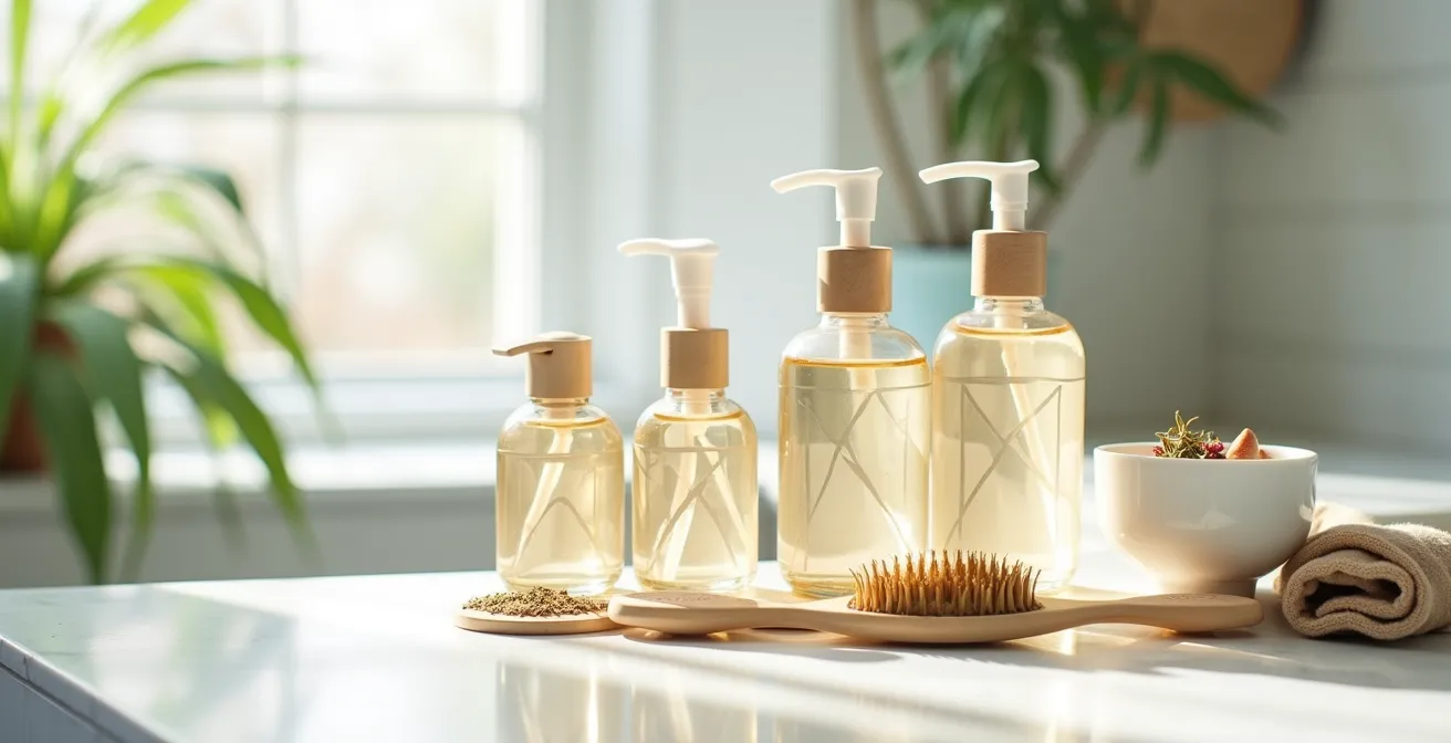 Zeitlicher Verlauf der Haaranpassung an sulfatfreie Pflege über vier Wochen dargestellt